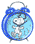 Wecker Snoopy Freude, Batteriebetrieb, blau, Metall, 20cm